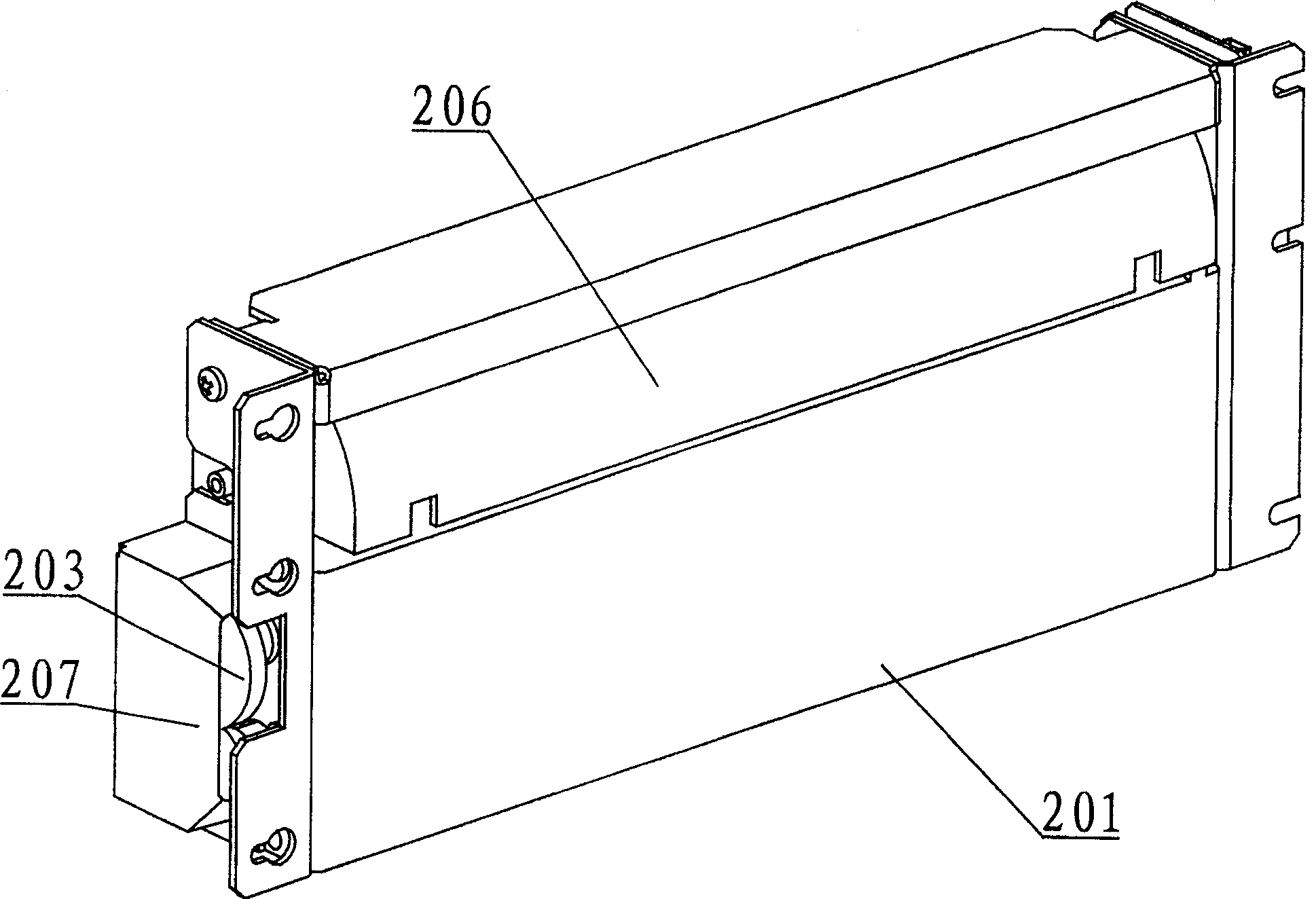 Strobe device for outputting note of ATM