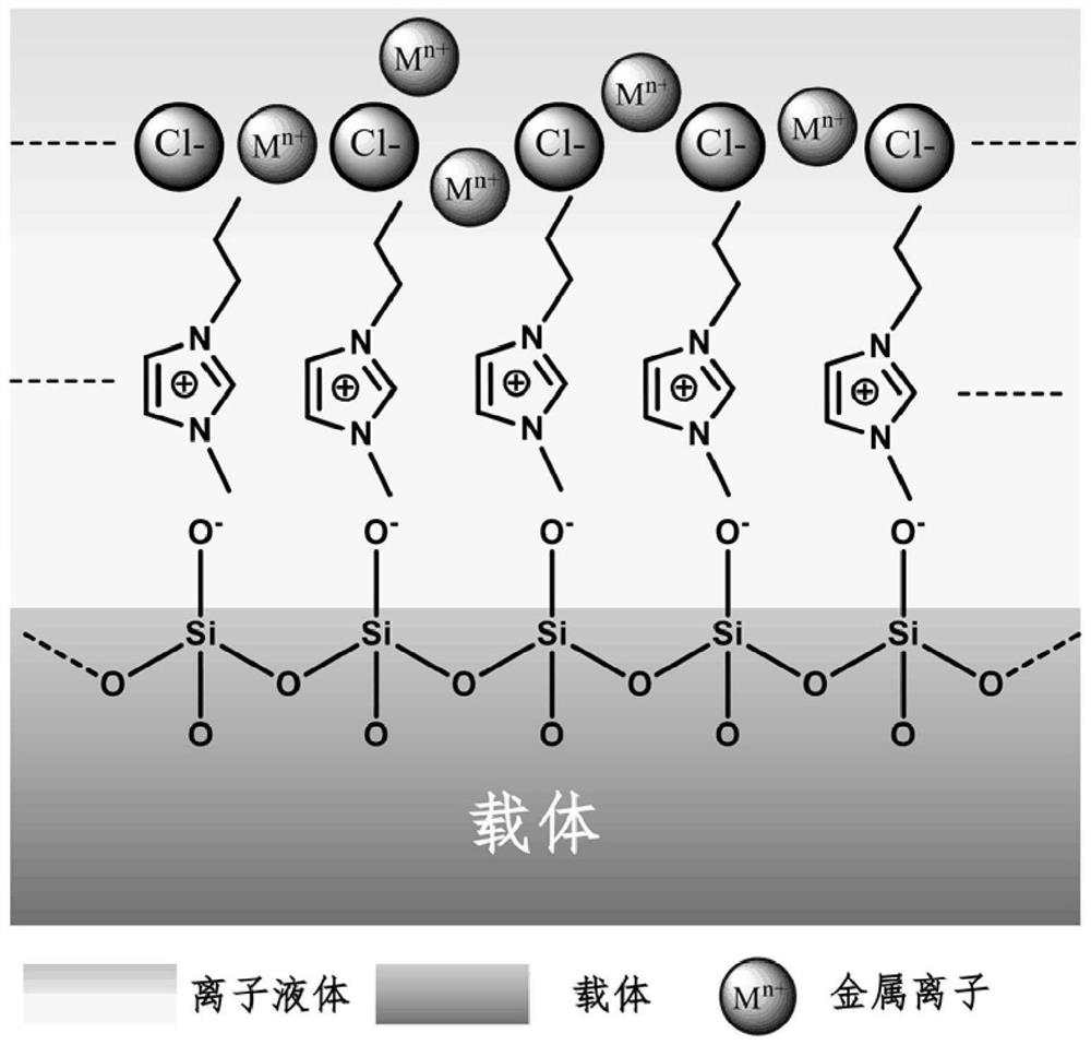 A kind of supported ionic liquid catalyst and its preparation method and application