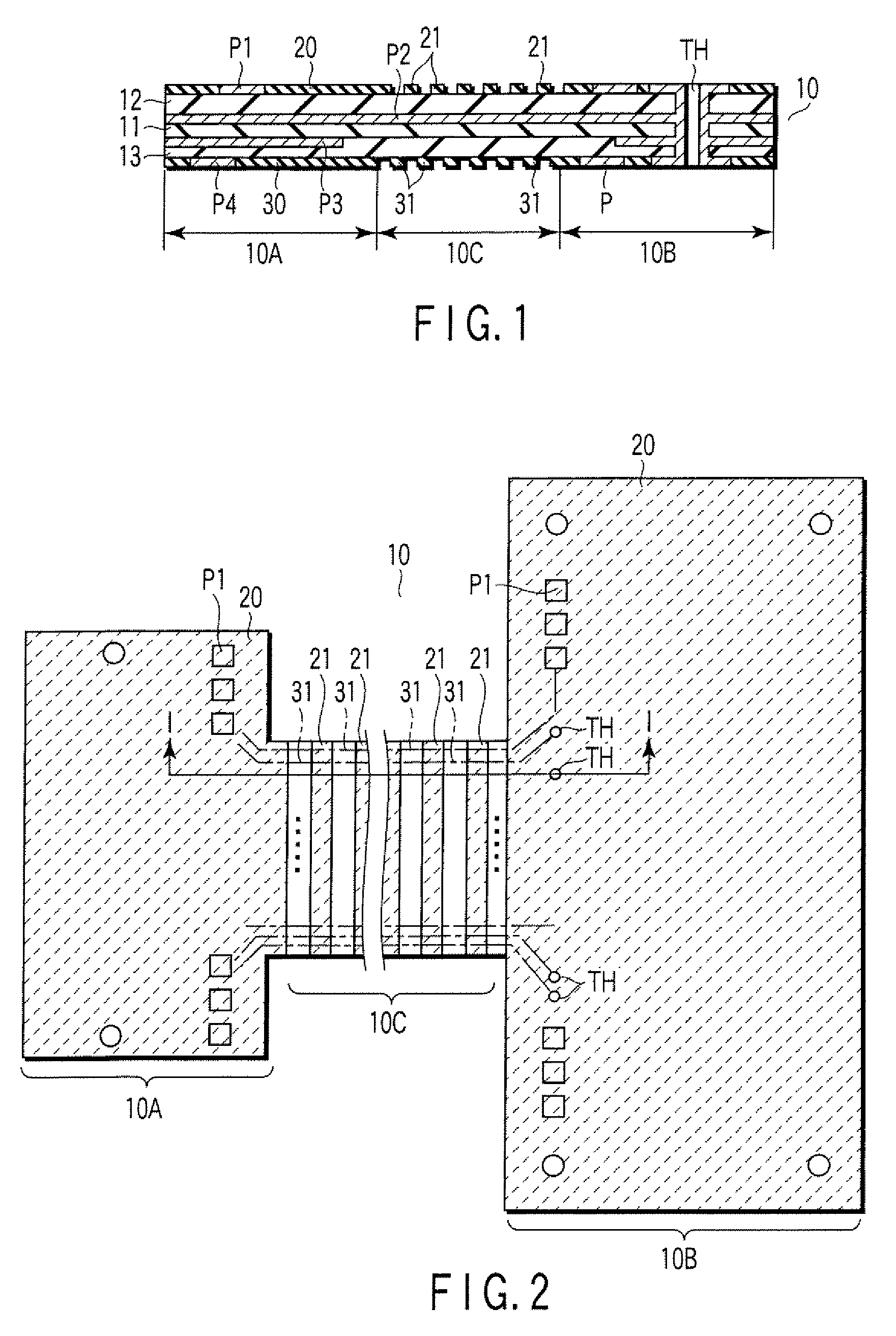 Printed-Wiring Board, Bending Processing Method for Printed-Wiring Board, and Electronic Equipment