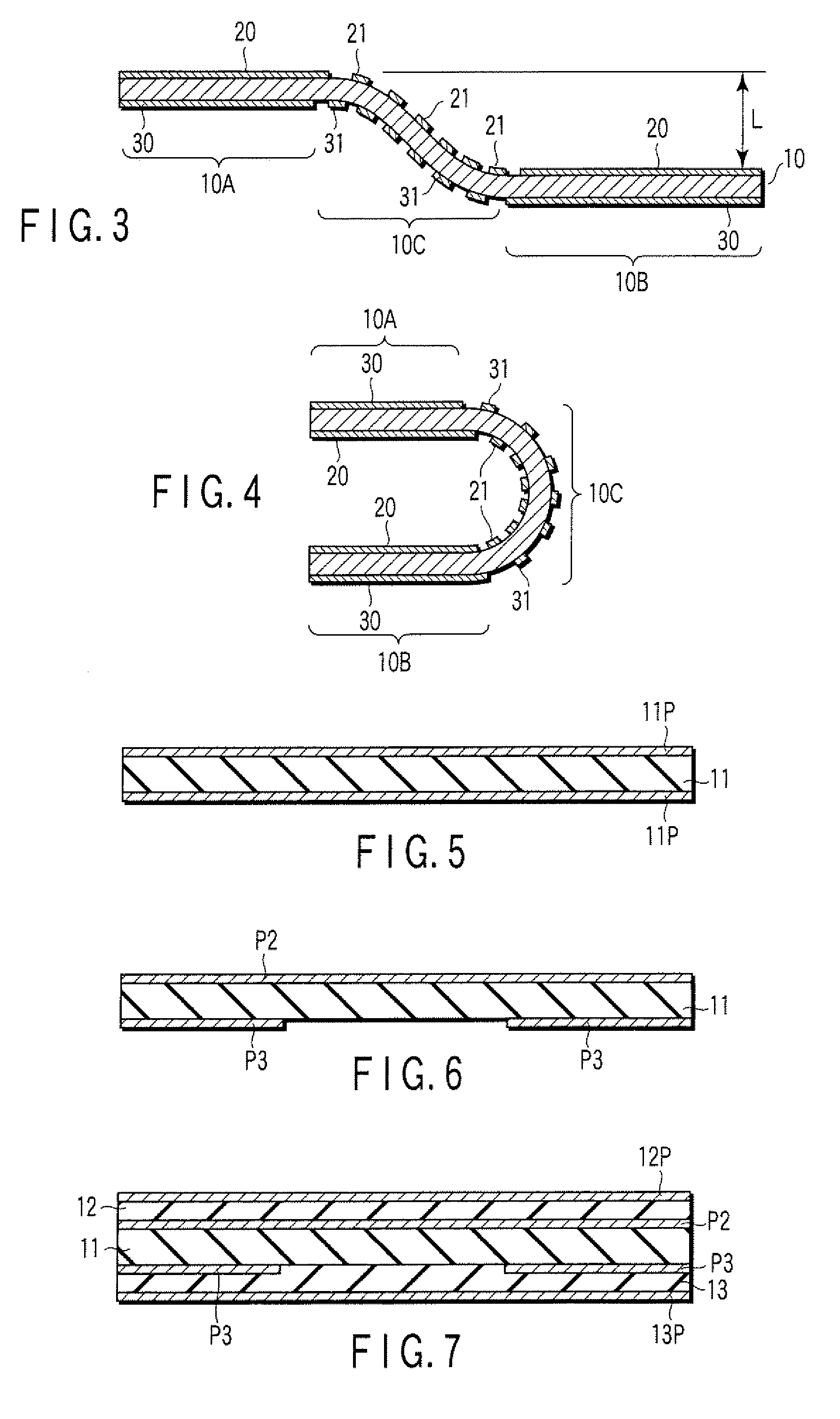 Printed-Wiring Board, Bending Processing Method for Printed-Wiring Board, and Electronic Equipment