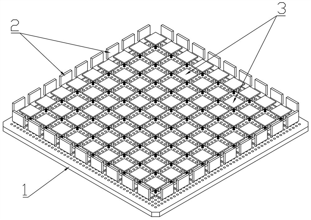 Polycrystalline silicon ingot squaring size adjustable ingot platform and using method