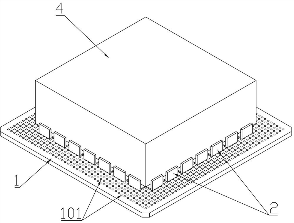 Polycrystalline silicon ingot squaring size adjustable ingot platform and using method