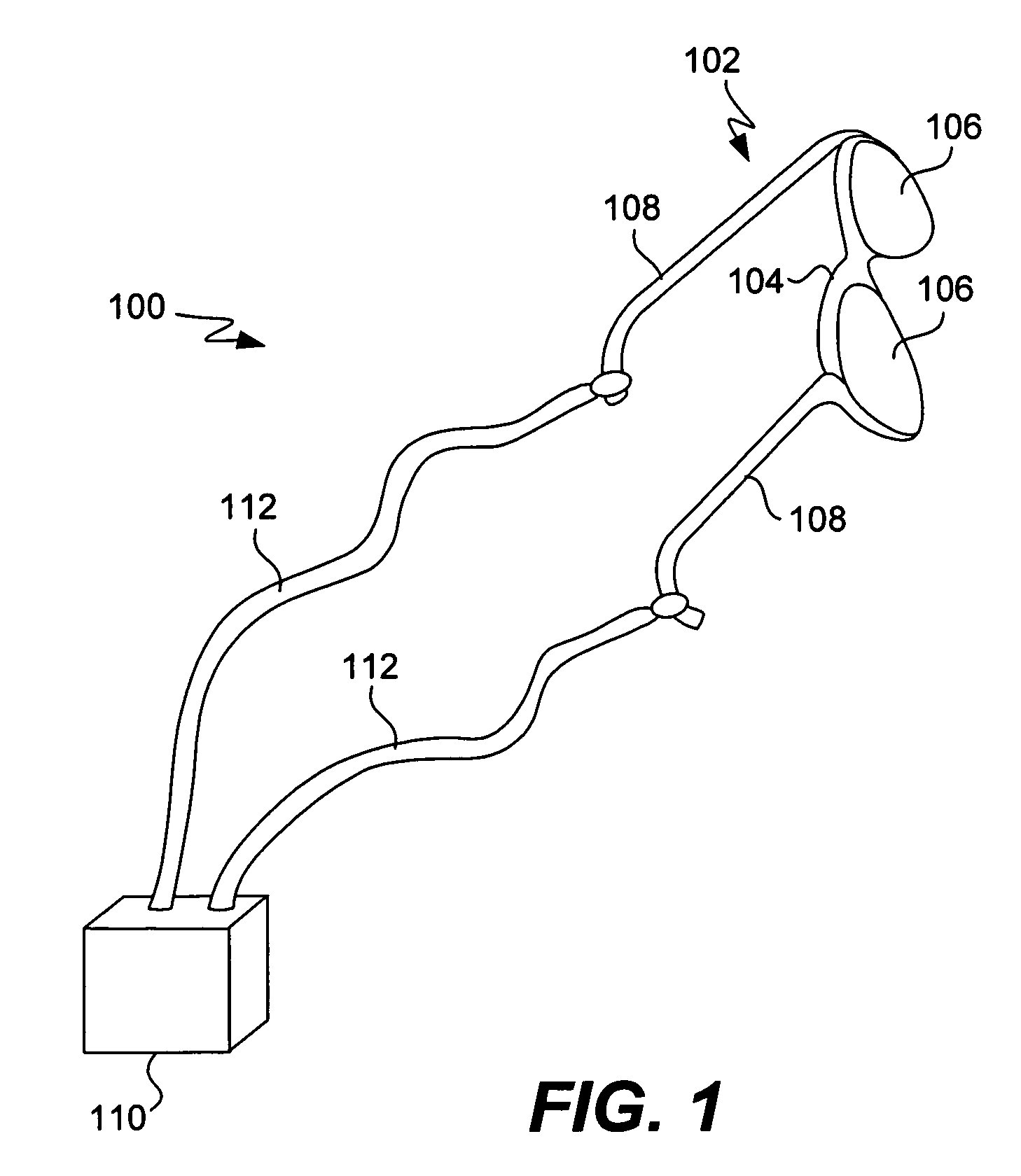 Tethered electrical components for eyeglasses