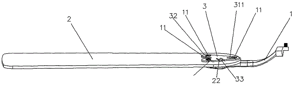 Rapid blade installation structure