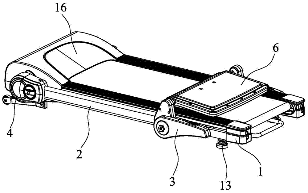 Folding structure of running machine