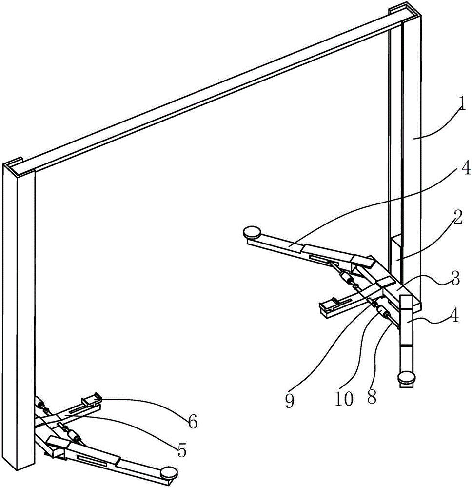 Three-supporting-arm type double-column lift