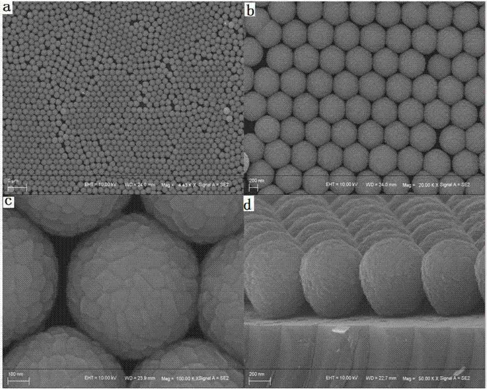 Preparation method of silicon dioxide nanosphere array-VO2 thin film composite structure