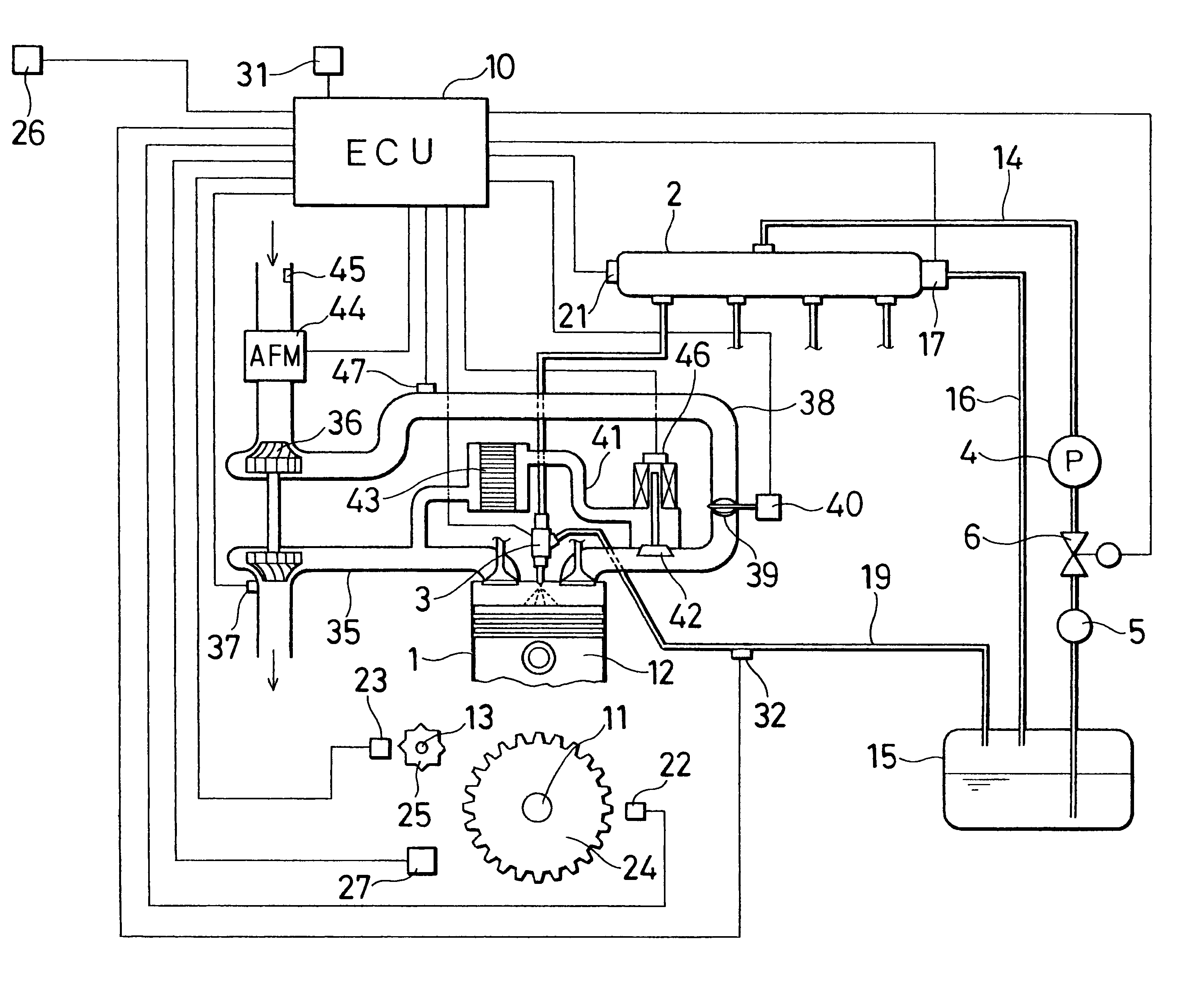 Injection ratio control system for internal combustion engine