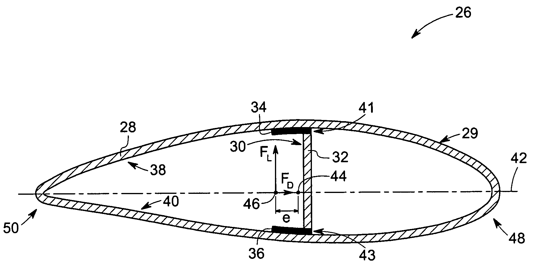 System and method for passive load attenuation in a wind turbine