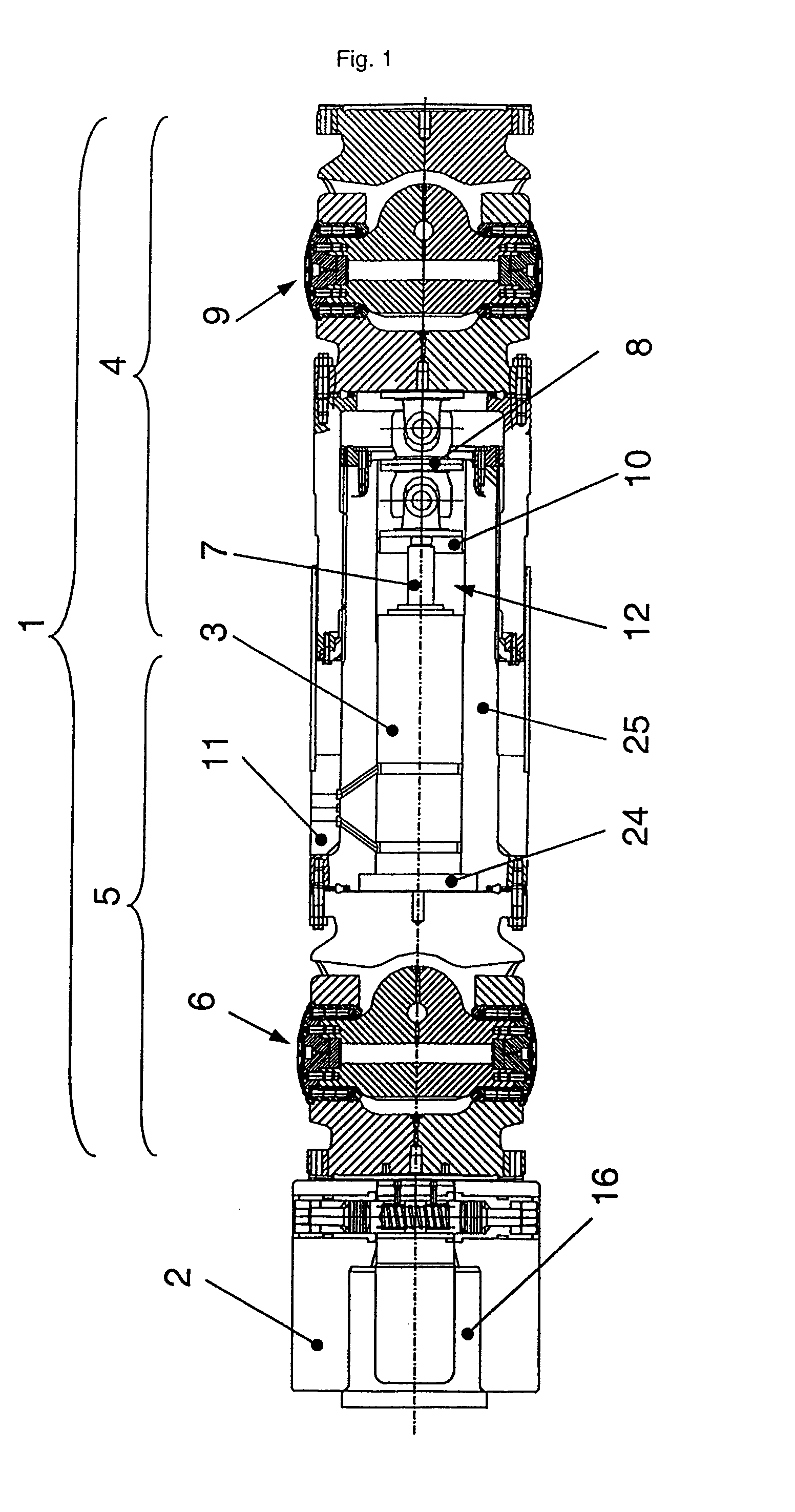 Roll stand provided with a displacement device
