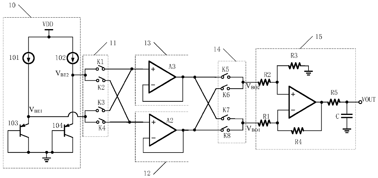 Chip temperature detection circuit and audio power amplifier