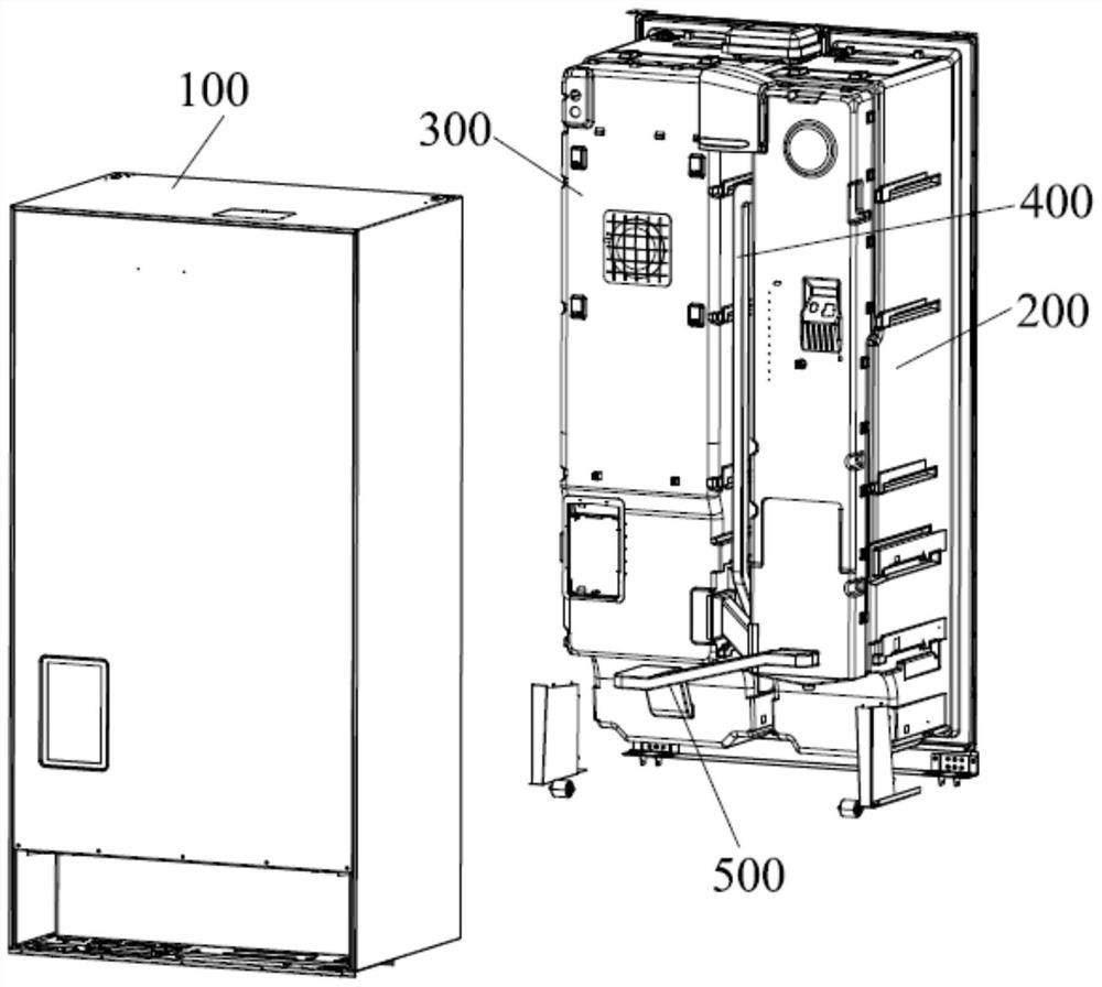 Air supply structure for refrigerator, refrigerator and air supply method