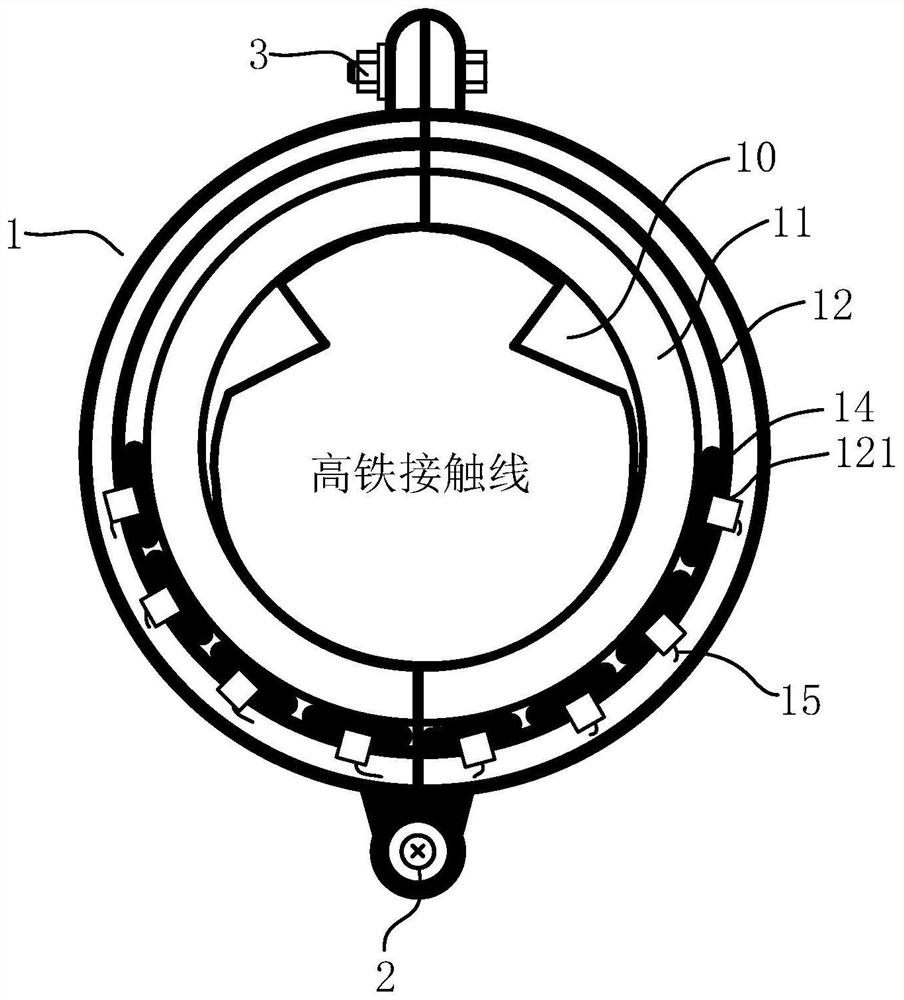 ERT sensor for wear detection of high-speed rail contact line