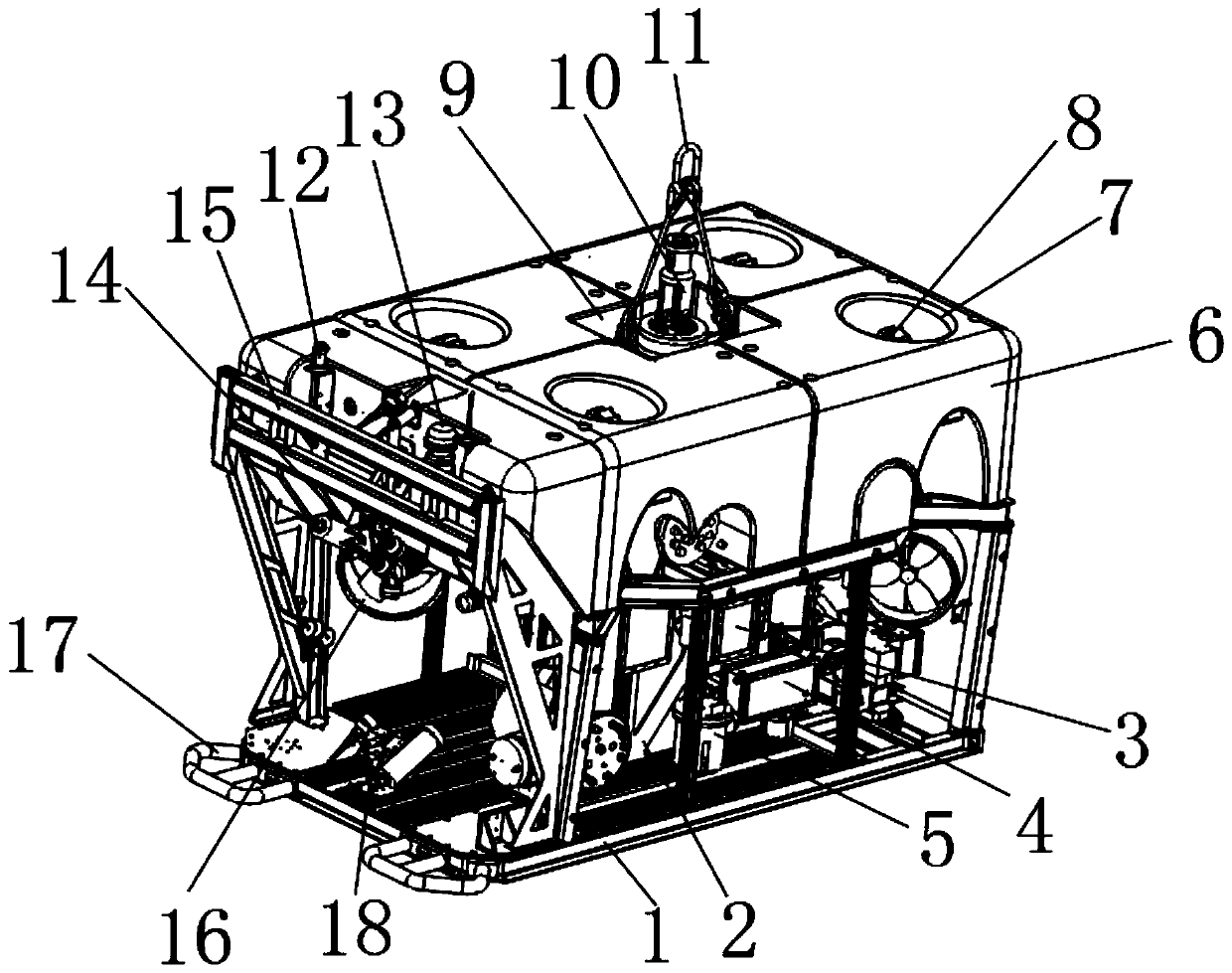 A marine engineering underwater detection robot