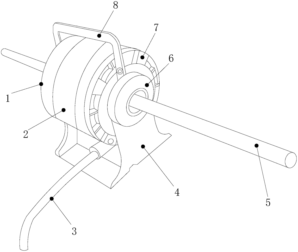 A portable motor for air conditioning fan