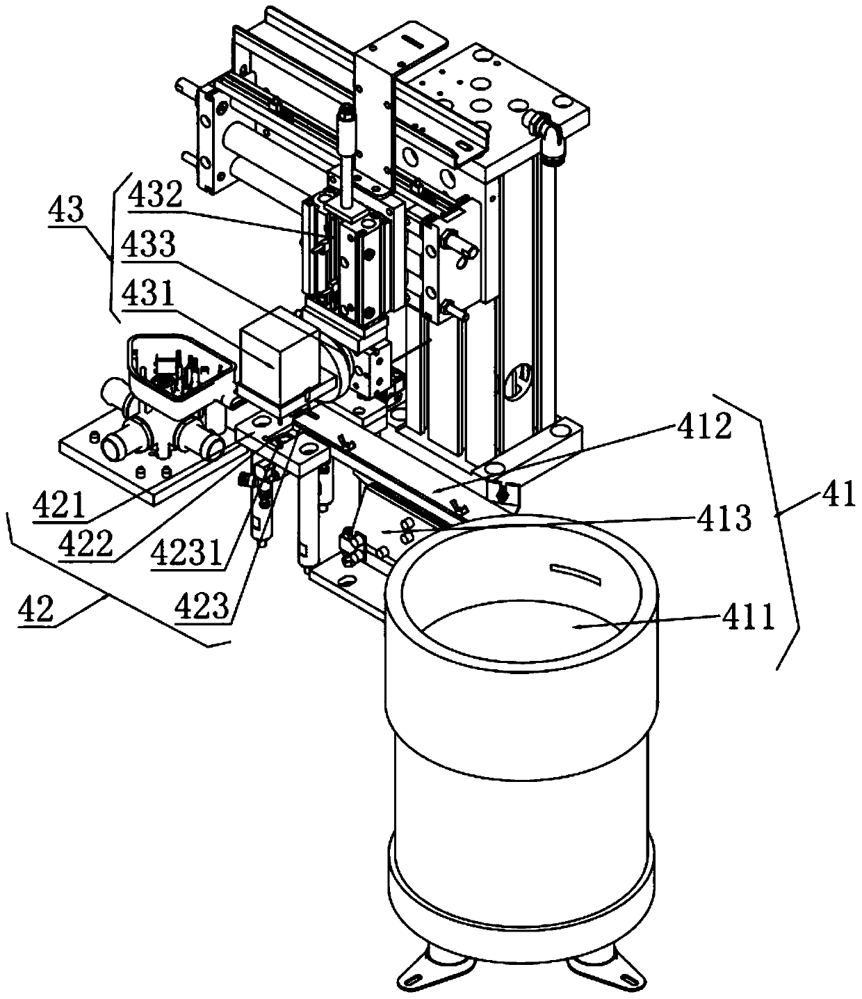 Automatic assembly equipment for water valve