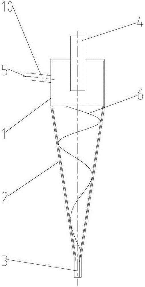 Energy-saving diversion type cyclone separator