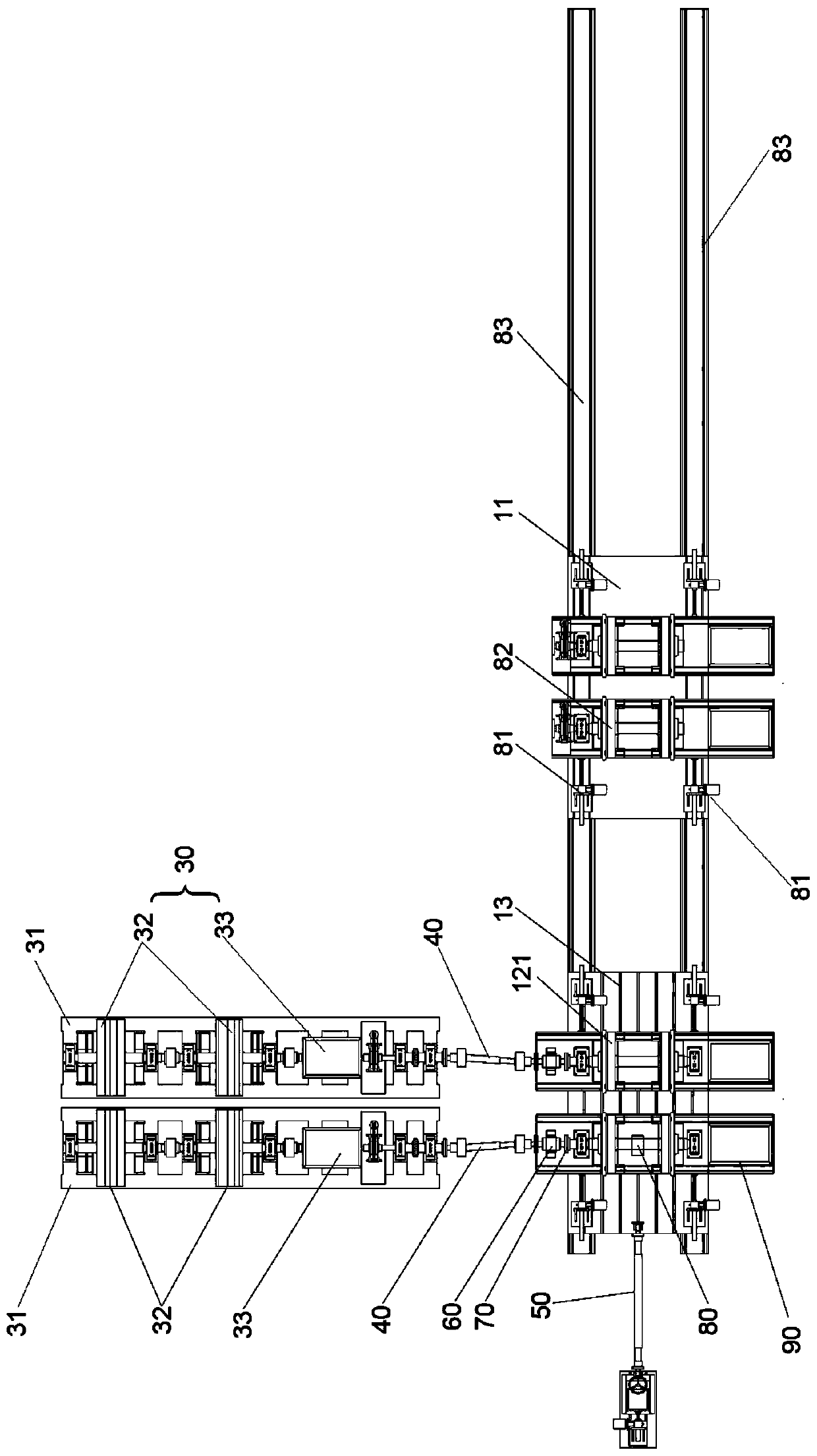 Test bench for detecting vehicle braking distance and method for determining braking distance