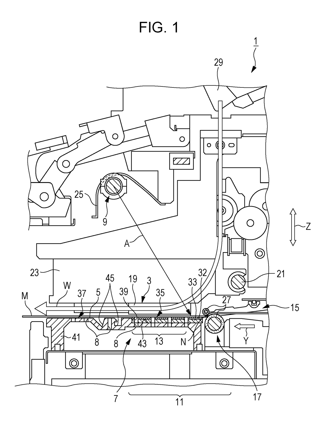 Liquid discharging apparatus having multiple support portions with different thermal properties