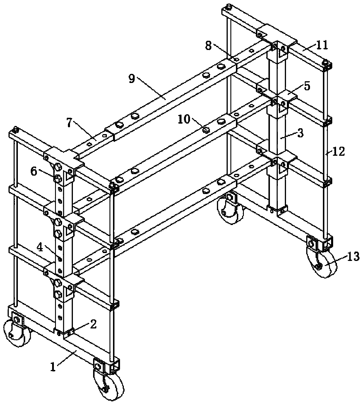 A kind of multi-functional steel bar stable transport vehicle