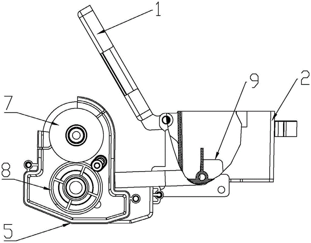 Convenient ink refilling device for stamping machine