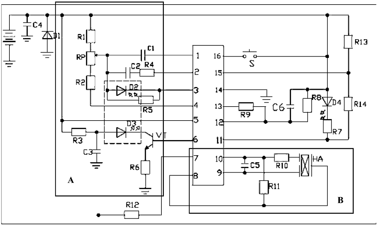 Integrated circuit for smoke alarm and system