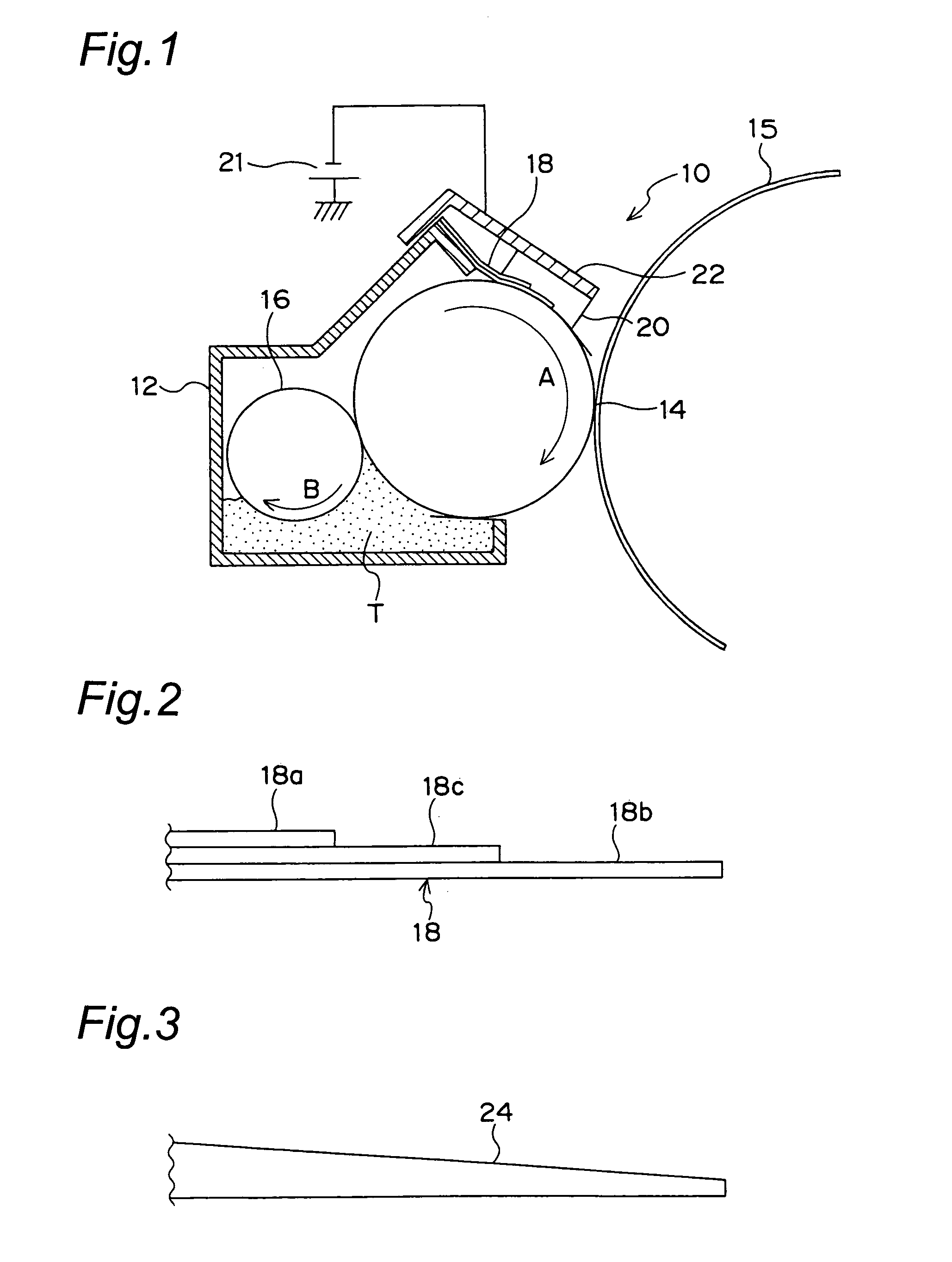 Developing device having a voltage application member for applying varied voltages