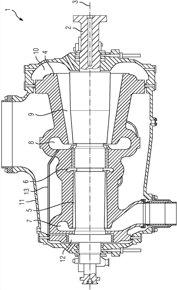 Cooling device for a fluid flow machine