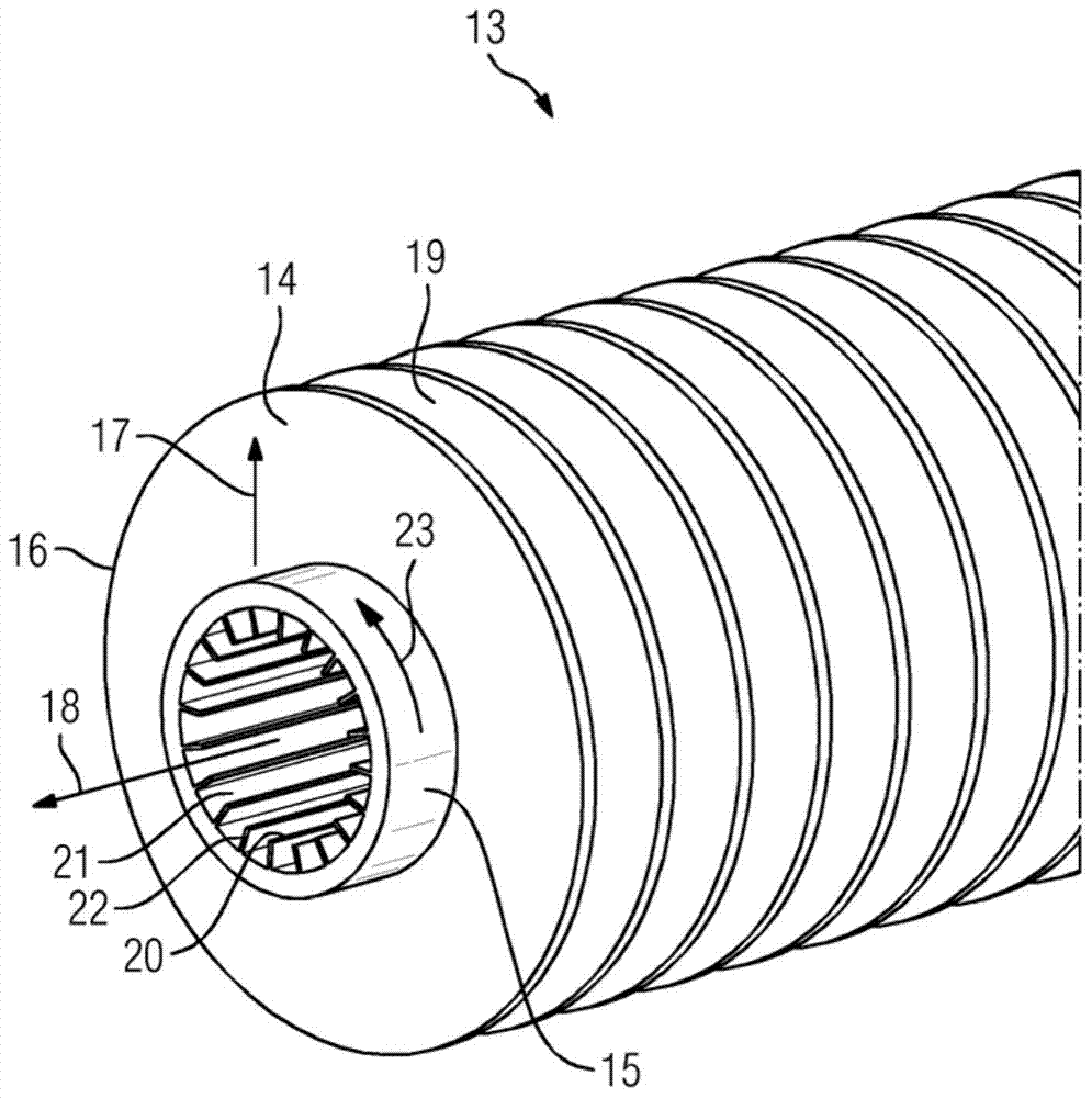 Cooling device for a fluid flow machine