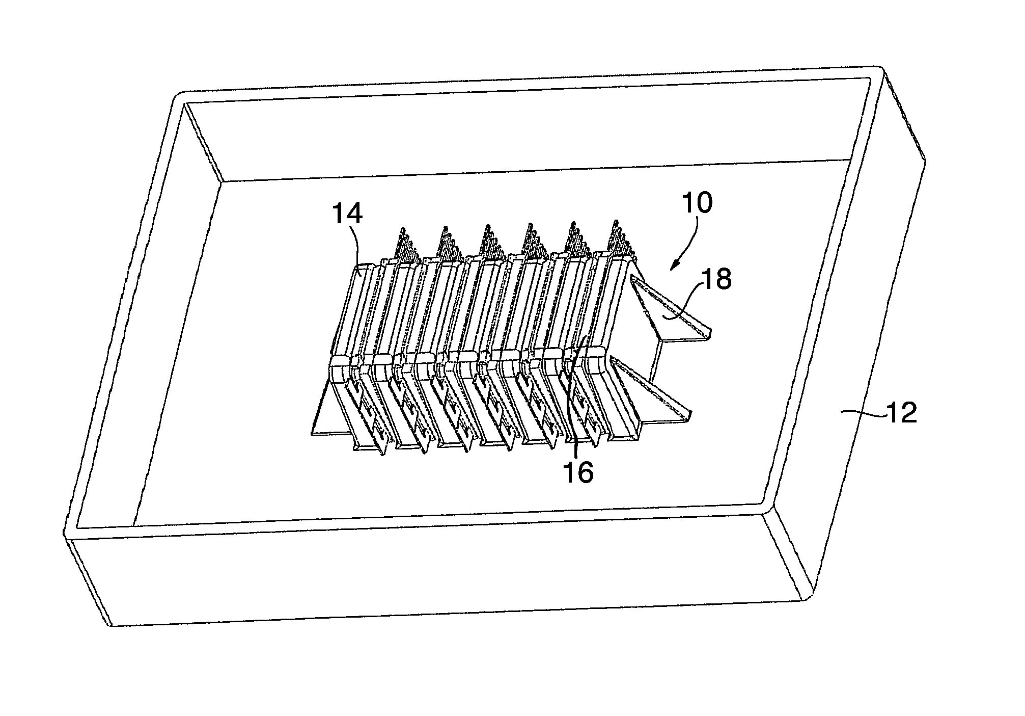 Cooling device for a plurality of power modules