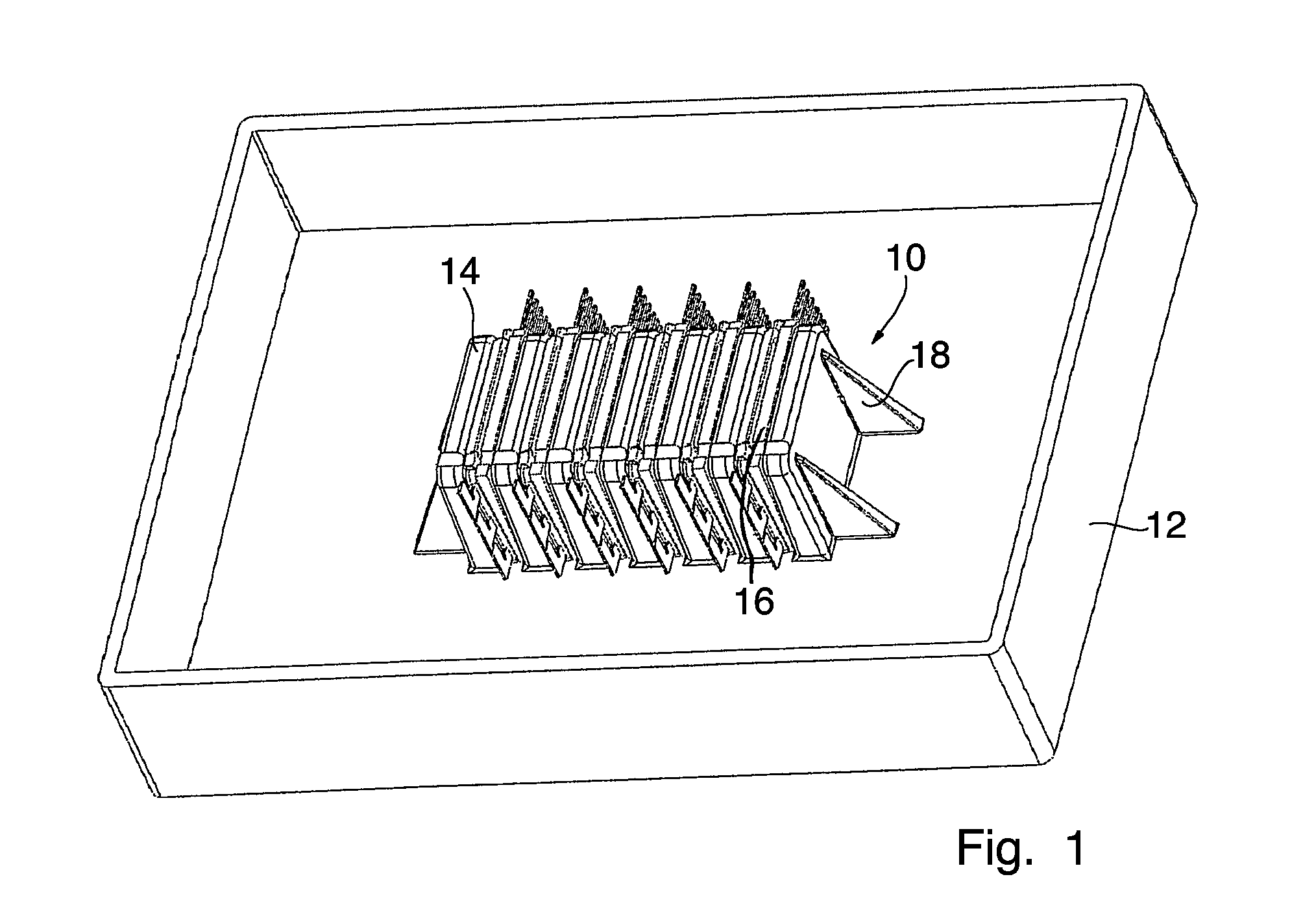 Cooling device for a plurality of power modules