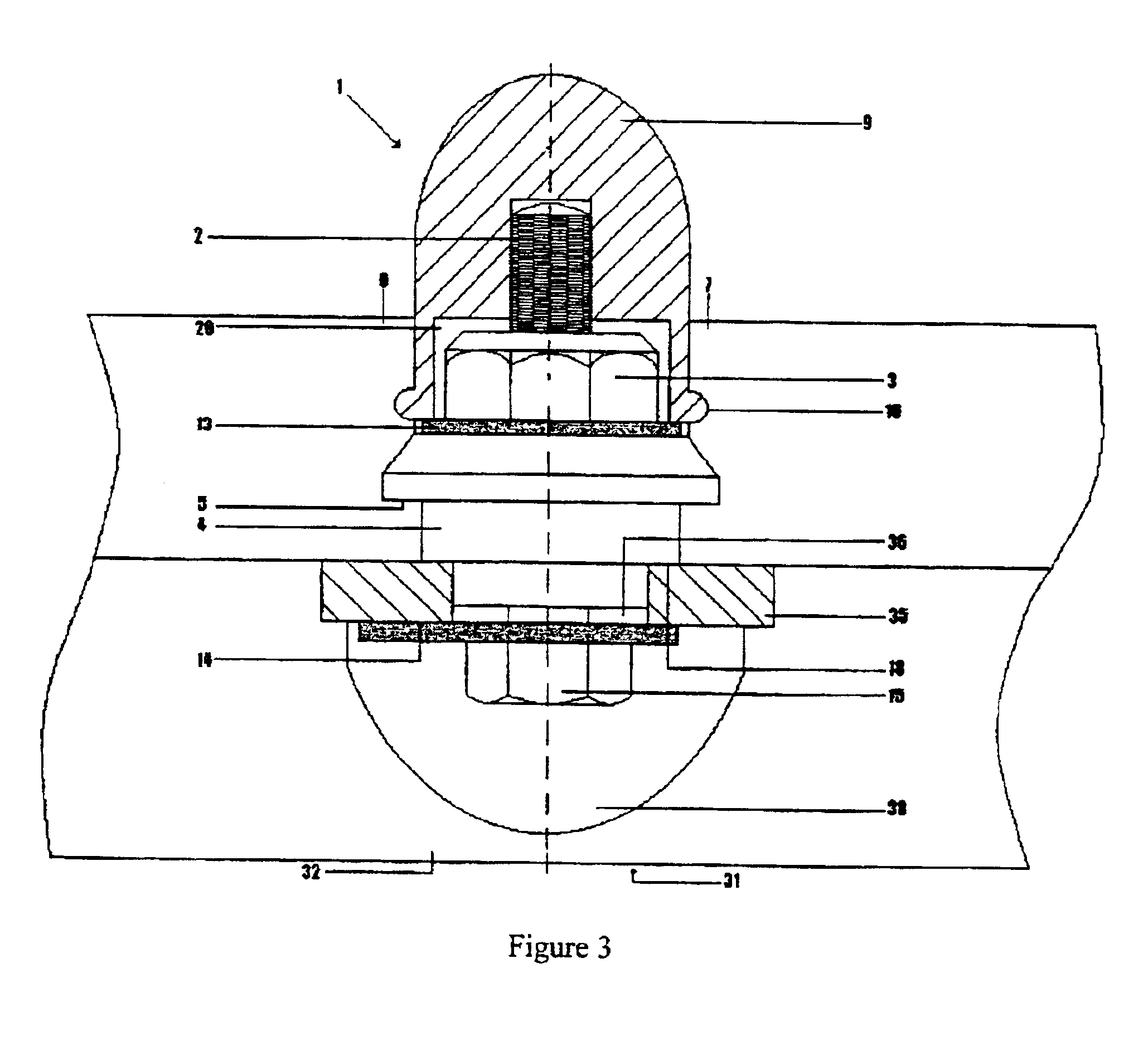 Fastening device for screening panels