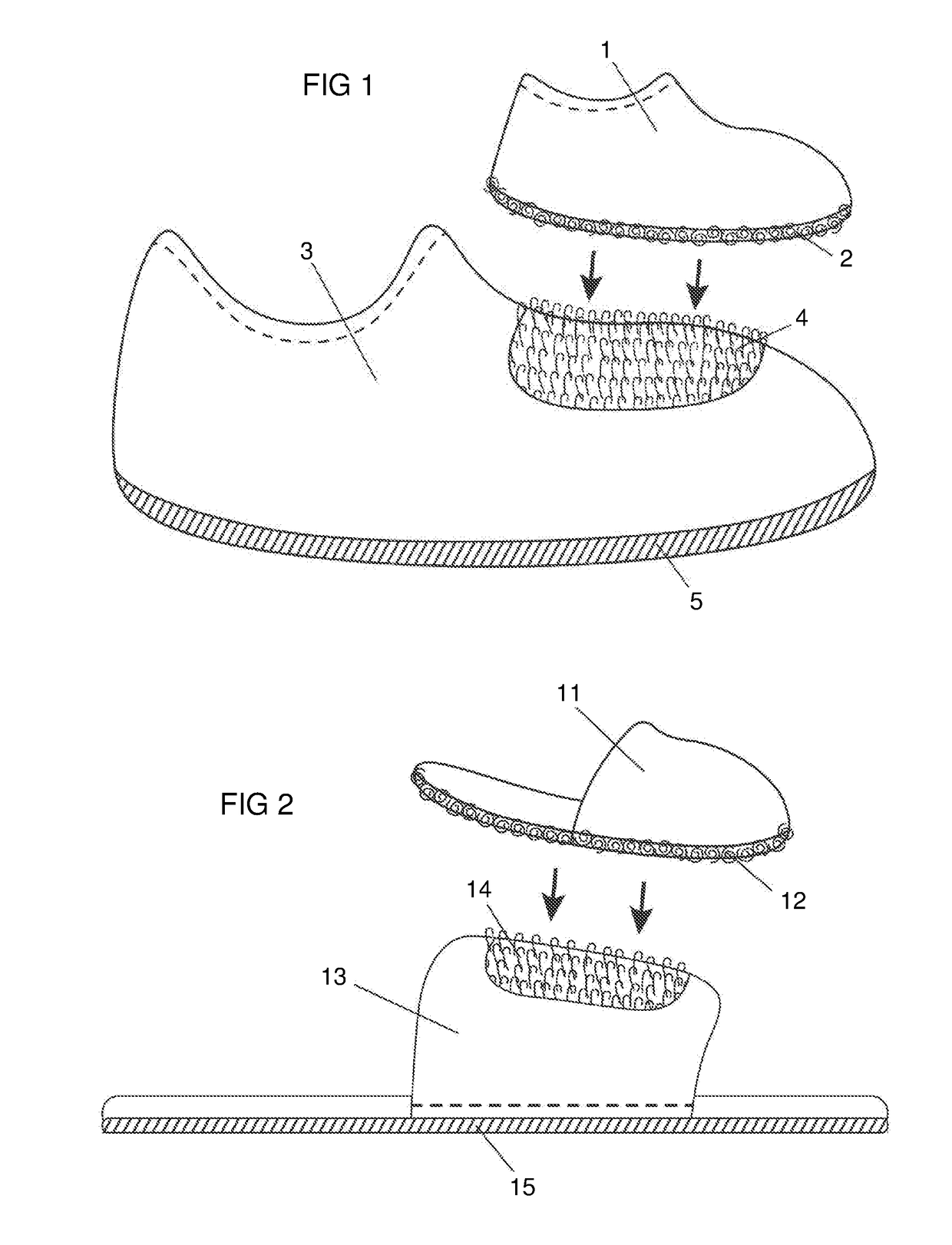 Parent and child attachable footwear