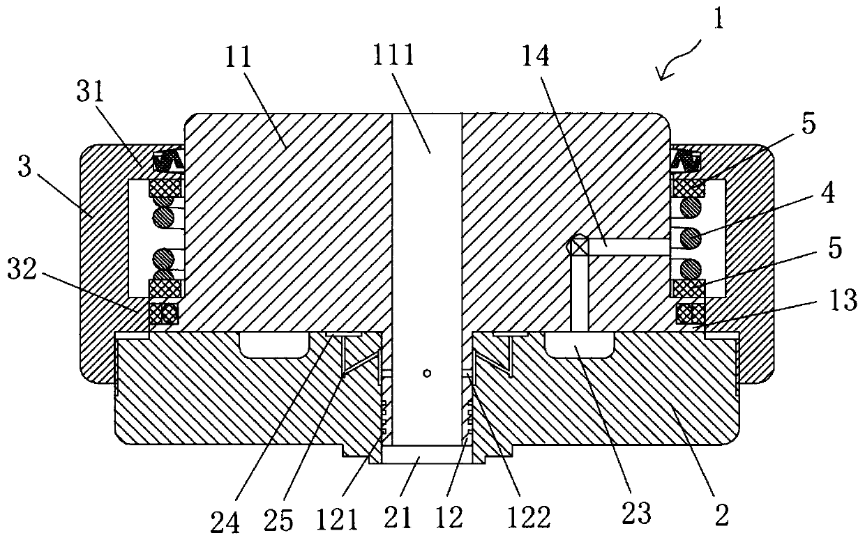 A straight-through high-pressure rotary joint