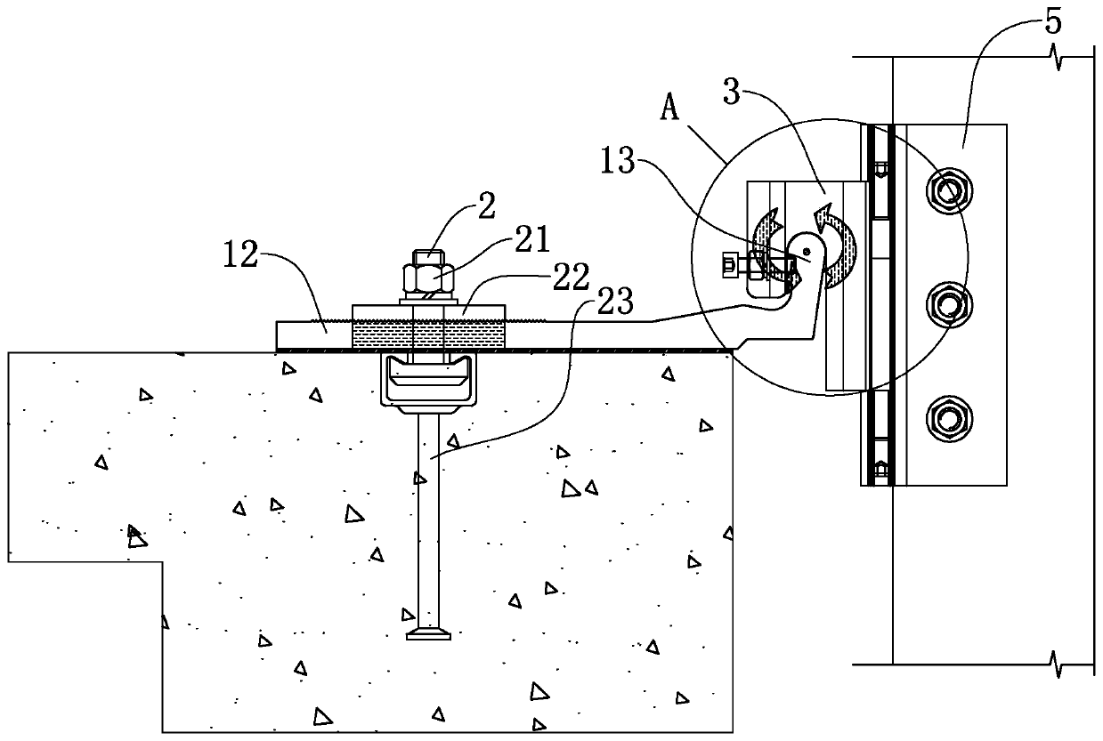 Unit-typed curtain wall support system