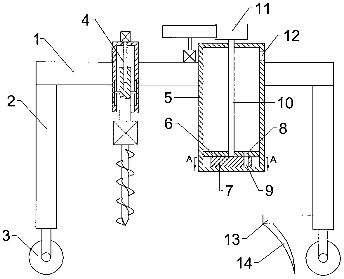 Agricultural planting equipment with integrated functions of pit digging, sowing, and soil covering