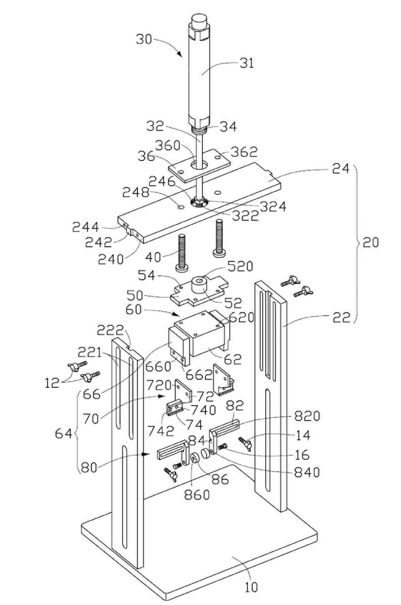 Drop tester bench