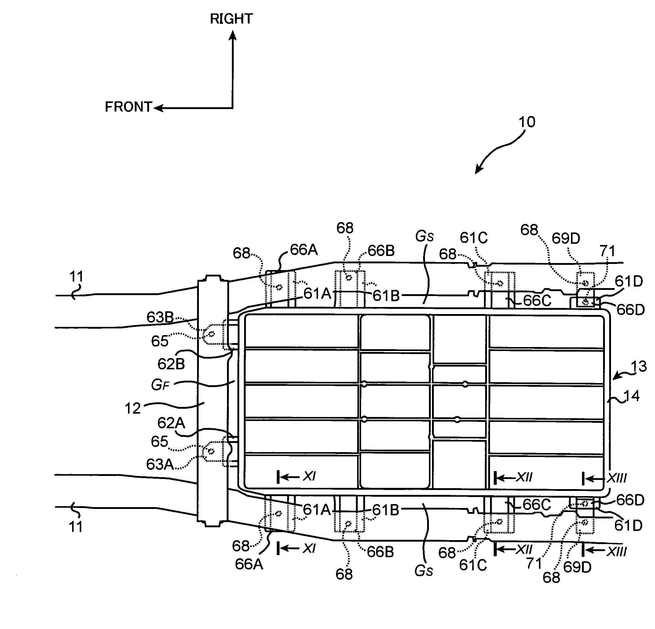 Structure for mounting batteries onto electric vehicles