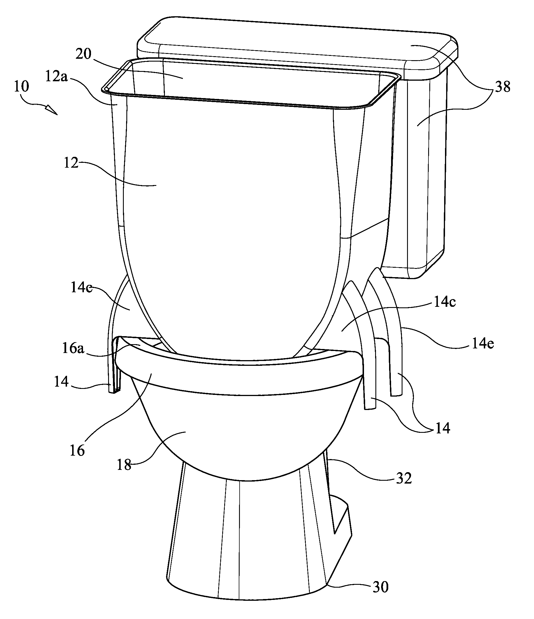 Combination rinsing tub for toilet and trash receptacle