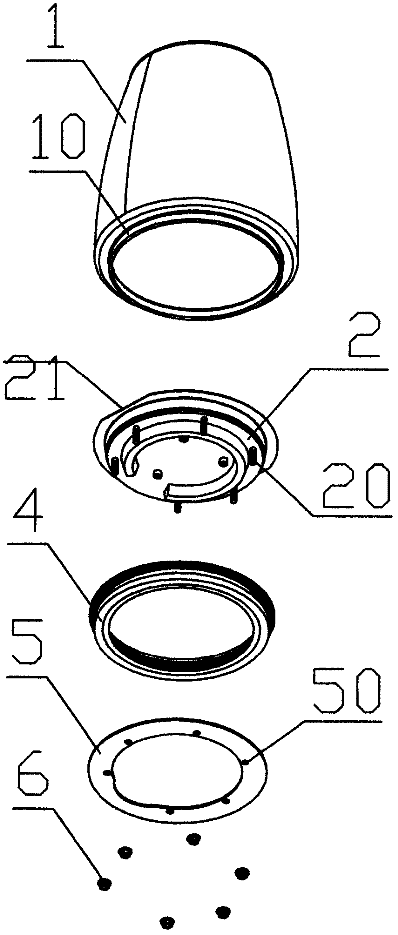 Heating tray component sealing and connecting device for electric kettle