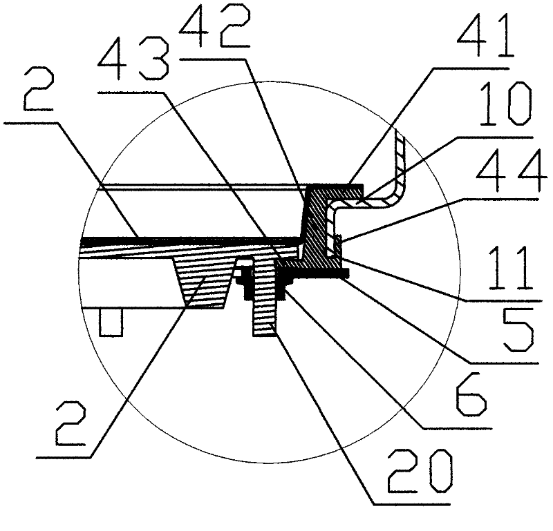 Heating tray component sealing and connecting device for electric kettle