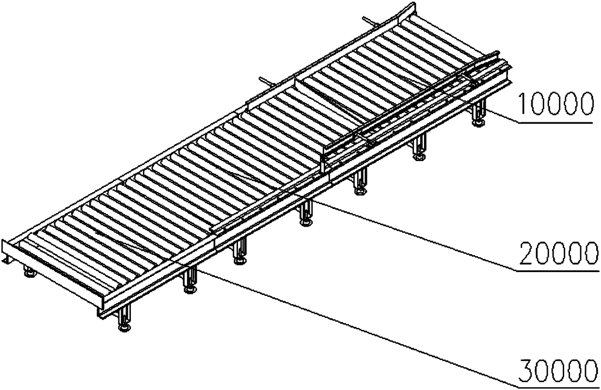 Automatic three-level carrier roller conveyor