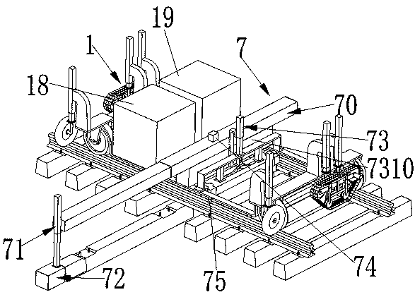 Integrated rail-lifting and sleeper-replacing multifunctional automatic device