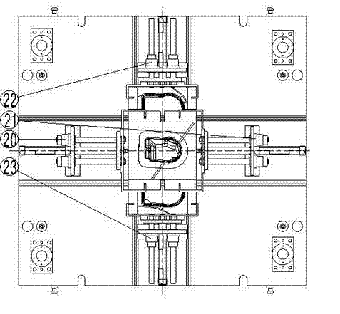 Automatic trimming and reshaping integrated automobile stamping die and stamping process thereof