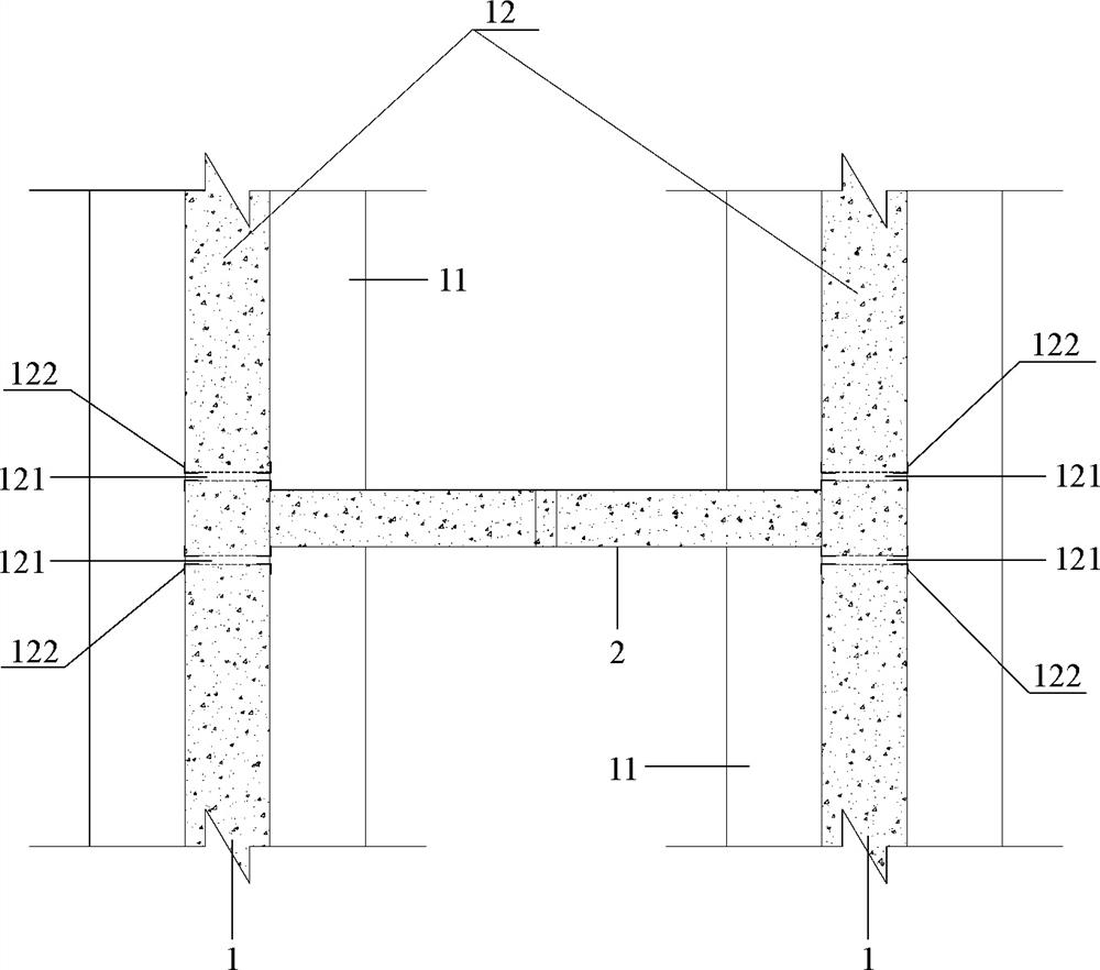 Prestressed tensile reinforcement method for juxtaposed t-beam lateral linkages