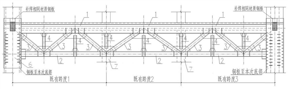 Double-truss steel-concrete combined conversion reinforcing truss
