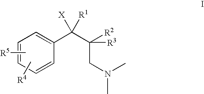 1-phenyl-3-dimethylaminopropane compounds with a pharmacological effects