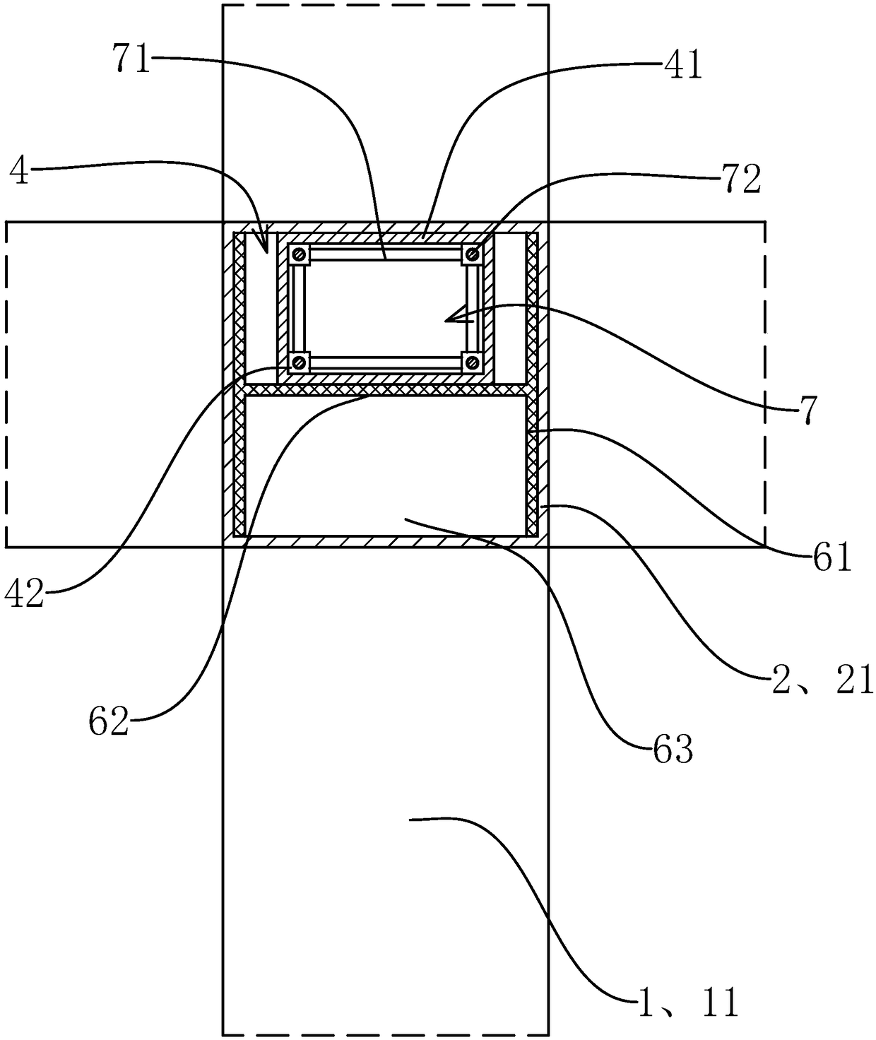 High-strength square tube beam and column connection structure and installation method thereof