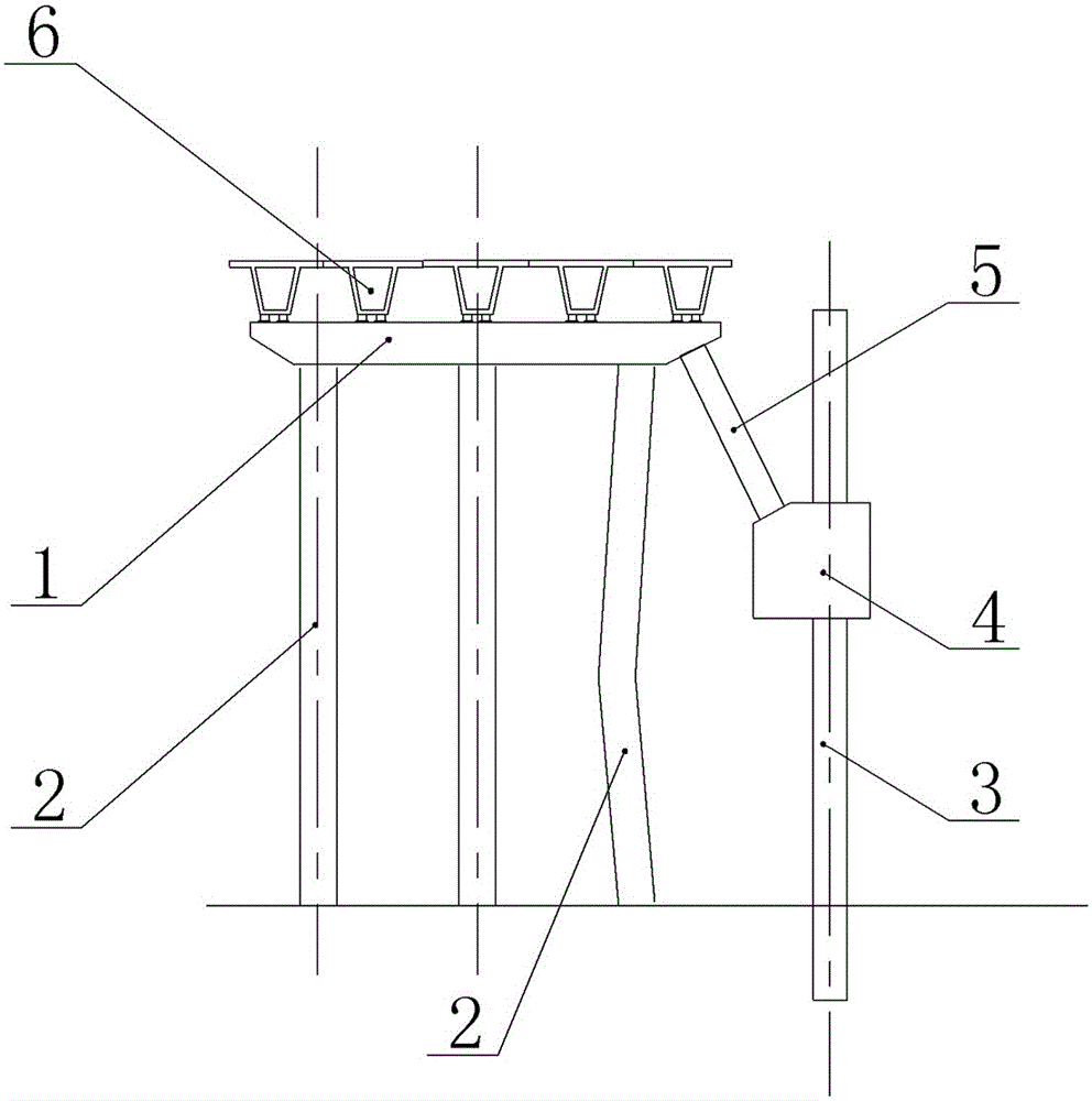 Rapid repair method for three-stand-column structure bridge with damaged lateral stand columns and undamaged beam and slab structure