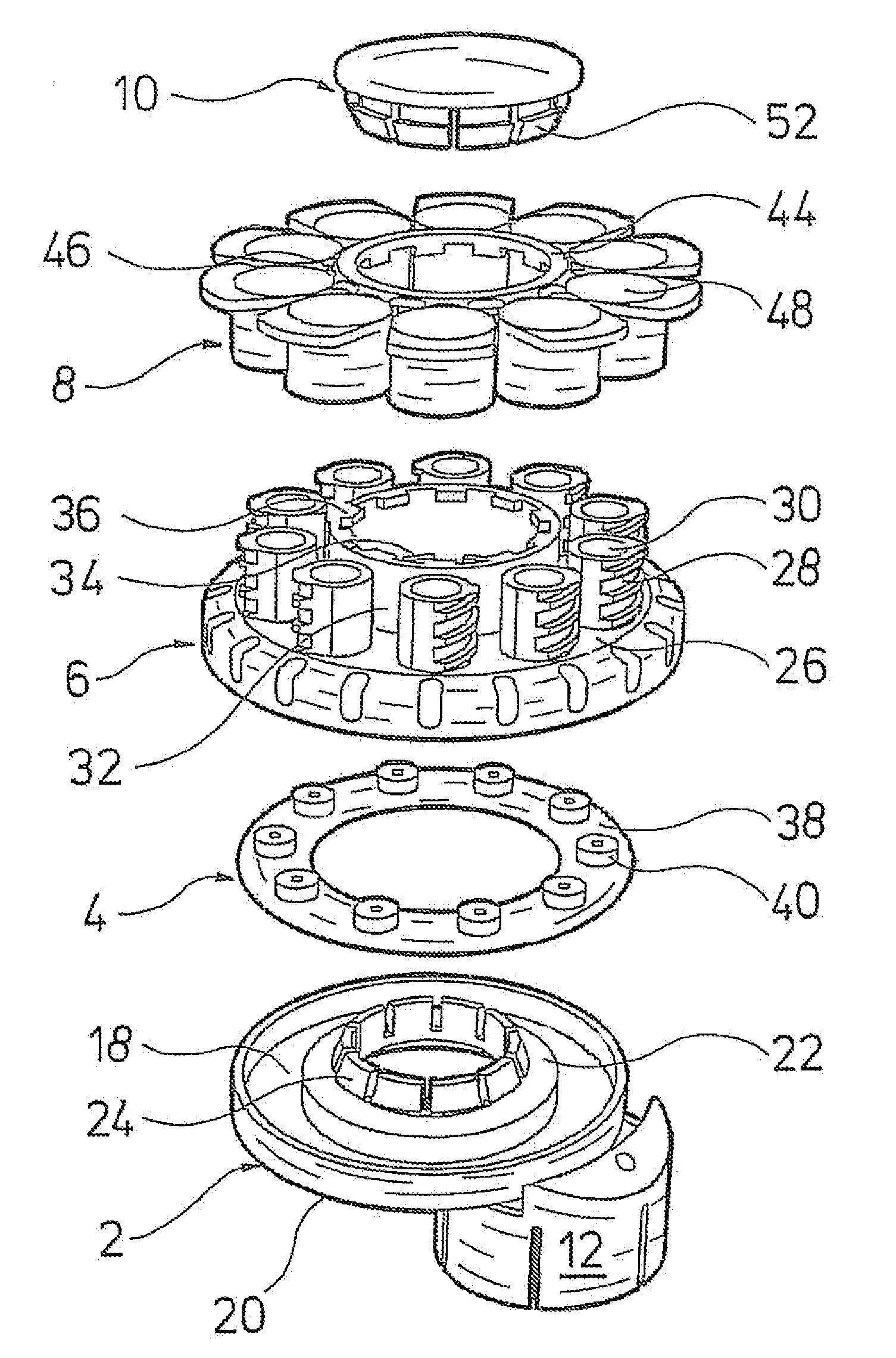 Device for the extraction of liquids